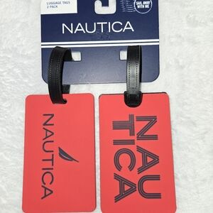 2pk Nautica Bold Red Luggage Tags Set